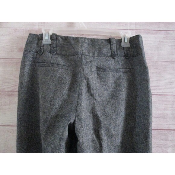 Dalia Collection Gray Wool Blend Career Pants Size 6 Lined Flat Front Wide Leg - Picture 5 of 5